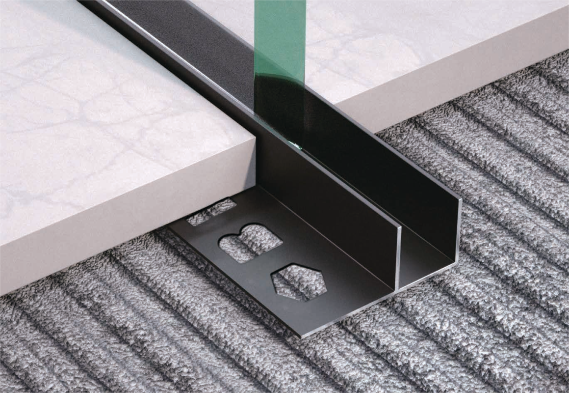 Glass Holder Profile - AF763 - ALUMINUM